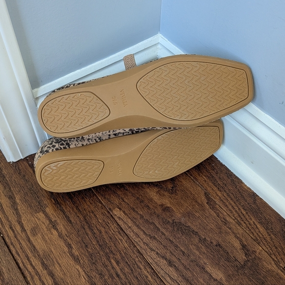 Vivaia Women's Square Toe Margot Mary Jane Ballet Flat Snakeskin Size 39.5 8.5 - Picture 7 of 9